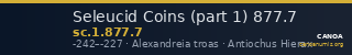 Seleucid Coins (part 1) 877.7 — CANOA