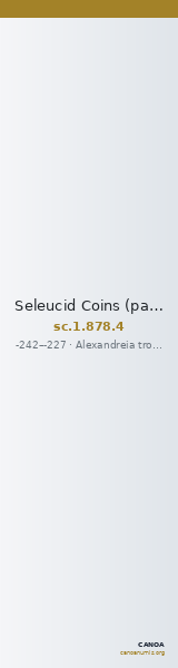 Seleucid Coins (part 1) 878.4 — CANOA