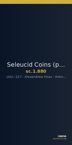 Seleucid Coins (part 1) 880 — CANOA