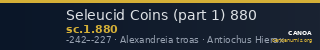 Seleucid Coins (part 1) 880 — CANOA