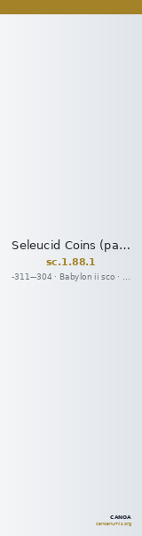 Seleucid Coins (part 1) 88.1 — CANOA