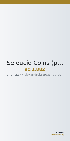 Seleucid Coins (part 1) 882 — CANOA