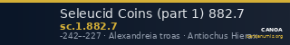 Seleucid Coins (part 1) 882.7 — CANOA