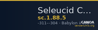 Seleucid Coins (part 1) 88.5 — CANOA