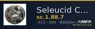 Seleucid Coins (part 1) 88.7 — CANOA
