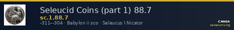 Seleucid Coins (part 1) 88.7 — CANOA