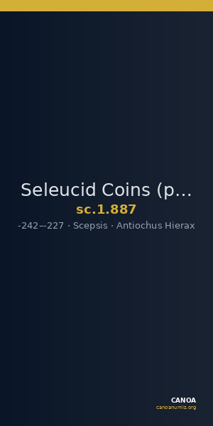 Seleucid Coins (part 1) 887 — CANOA