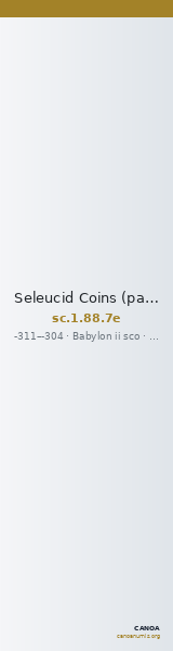 Seleucid Coins (part 1) 88.7e — CANOA
