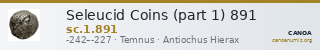 Seleucid Coins (part 1) 891 — CANOA