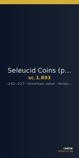 Seleucid Coins (part 1) 893 — CANOA