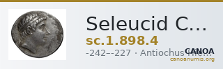 Seleucid Coins (part 1) 898.4 — CANOA