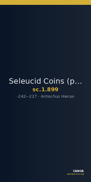 Seleucid Coins (part 1) 899 — CANOA