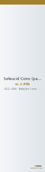 Seleucid Coins (part 1) 89b — CANOA