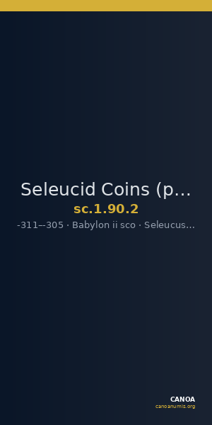 Seleucid Coins (part 1) 90.2 — CANOA