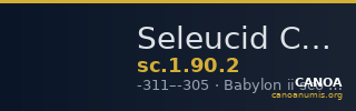 Seleucid Coins (part 1) 90.2 — CANOA