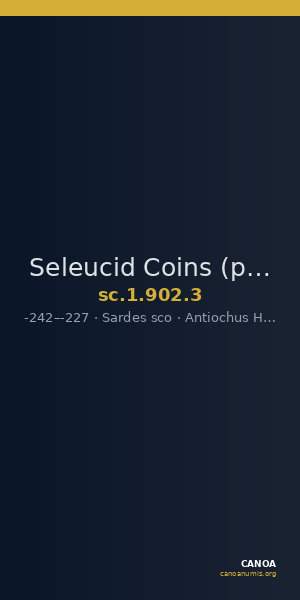 Seleucid Coins (part 1) 902.3 — CANOA