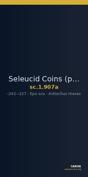 Seleucid Coins (part 1) 907a — CANOA