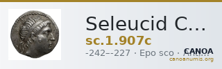 Seleucid Coins (part 1) 907c — CANOA