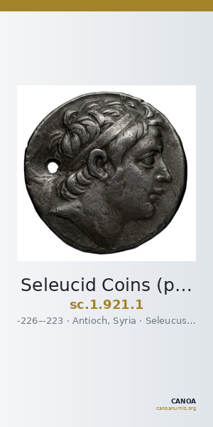 Seleucid Coins (part 1) 921.1 — CANOA