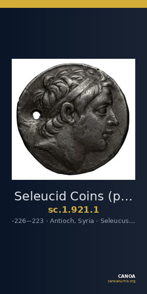 Seleucid Coins (part 1) 921.1 — CANOA