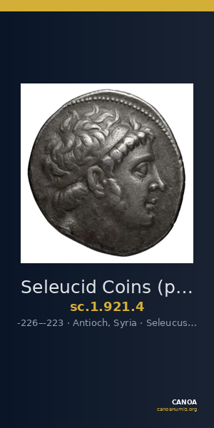 Seleucid Coins (part 1) 921.4 — CANOA