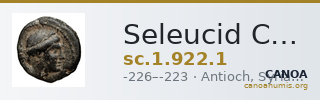 Seleucid Coins (part 1) 922.1 — CANOA