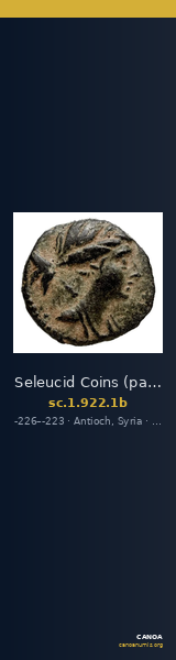 Seleucid Coins (part 1) 922.1b — CANOA