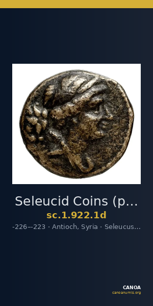 Seleucid Coins (part 1) 922.1d — CANOA
