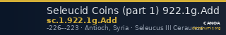 Seleucid Coins (part 1) 922.1g.Add — CANOA