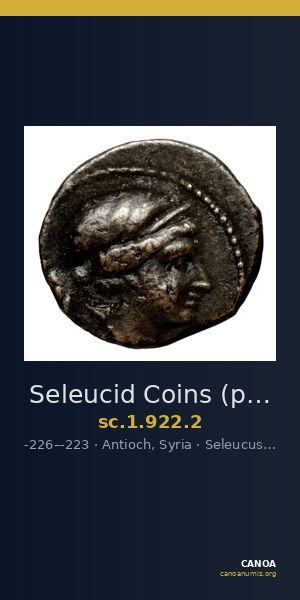Seleucid Coins (part 1) 922.2 — CANOA