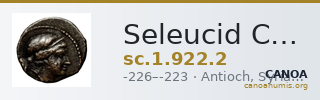 Seleucid Coins (part 1) 922.2 — CANOA