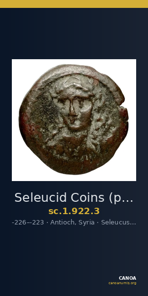 Seleucid Coins (part 1) 922.3 — CANOA