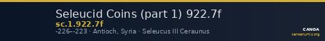 Seleucid Coins (part 1) 922.7f — CANOA