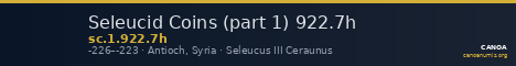 Seleucid Coins (part 1) 922.7h — CANOA