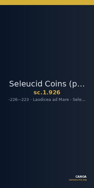 Seleucid Coins (part 1) 926 — CANOA