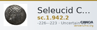 Seleucid Coins (part 1) 942.2 — CANOA