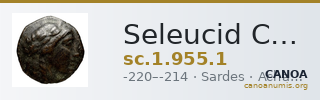 Seleucid Coins (part 1) 955.1 — CANOA