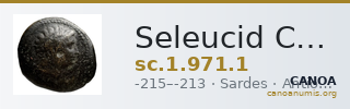 Seleucid Coins (part 1) 971.1 — CANOA