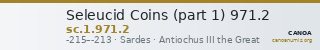 Seleucid Coins (part 1) 971.2 — CANOA