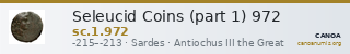Seleucid Coins (part 1) 972 — CANOA