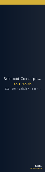 Seleucid Coins (part 1) 97.3b — CANOA