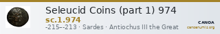 Seleucid Coins (part 1) 974 — CANOA