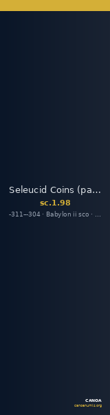 Seleucid Coins (part 1) 98 — CANOA