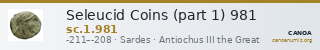 Seleucid Coins (part 1) 981 — CANOA