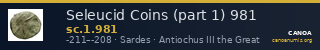 Seleucid Coins (part 1) 981 — CANOA