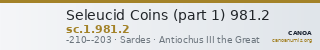 Seleucid Coins (part 1) 981.2 — CANOA