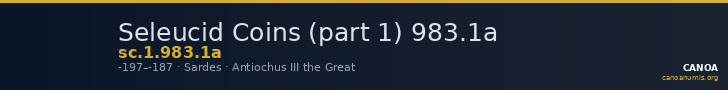 Seleucid Coins (part 1) 983.1a — CANOA