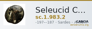 Seleucid Coins (part 1) 983.2 — CANOA