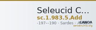Seleucid Coins (part 1) 983.5.Add — CANOA