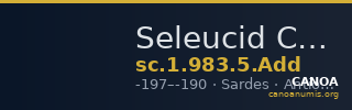 Seleucid Coins (part 1) 983.5.Add — CANOA